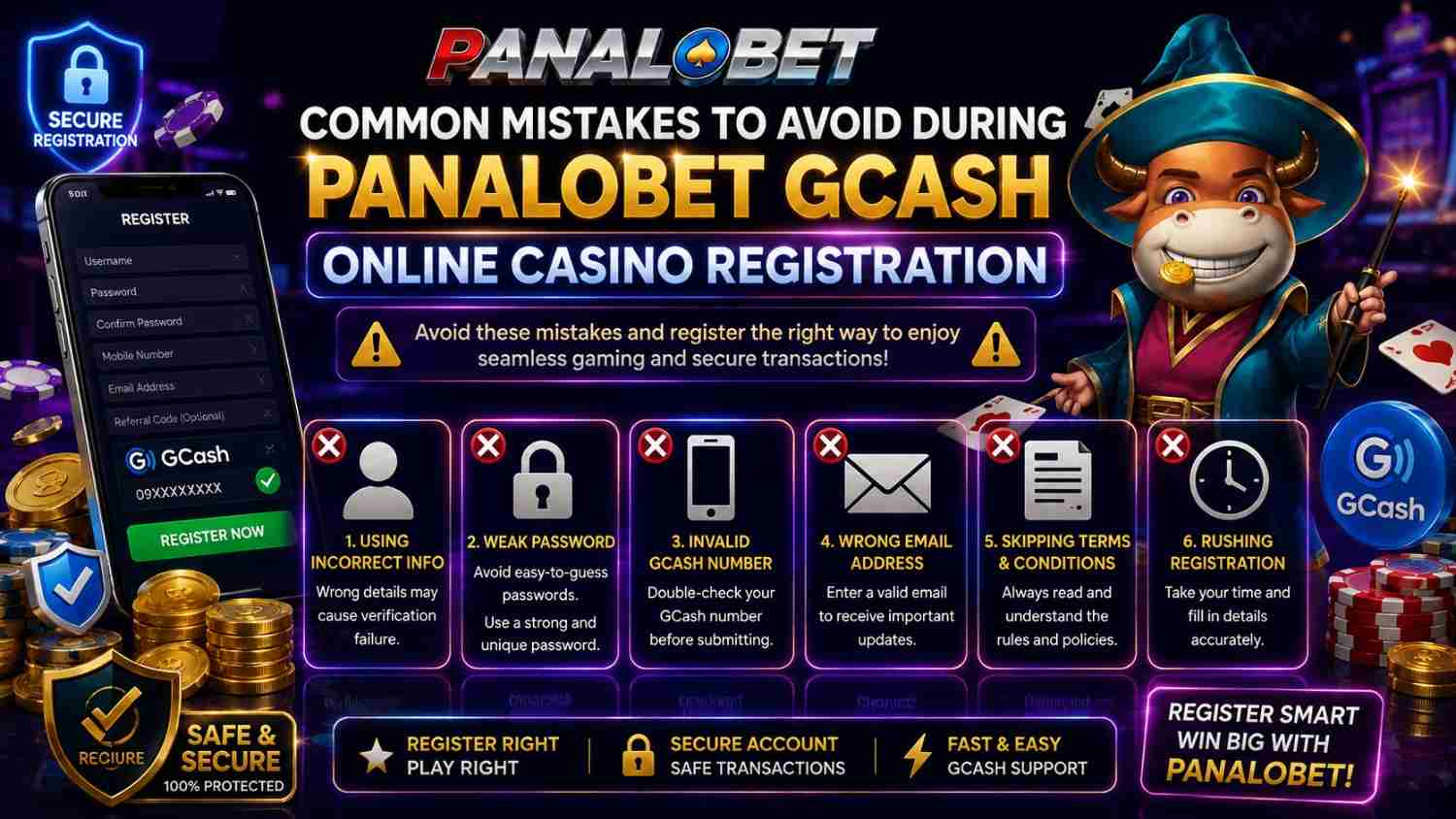 Common Mistakes to Avoid During Panalobet GCash Online Casino Registration